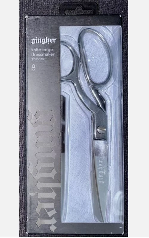Gingher 8-Inch Knife Edge Dressmaker's Shears W Protective Sheath ~ New ~