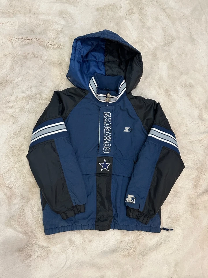 Chaqueta con Capucha Vintage Años 90 Dallas Cowboys Pro Line Starter Media Cremallera Mujer Talla L Foto 1 de 4