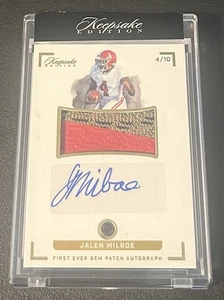 Jalen Milroe 2022 Keepsake Edition RPA Gem Patch Auto SSP Jersey Match #4/10 - Picture 1 of 2