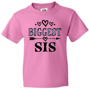 Inktastic Biggest Sis Girls Sister Announcement Youth T-Shirt Clothing Clothes - Picture 1 of 7
