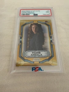 2022 Topps Finest Star Wars #70 Padmé Amidala — Gold Refractor /50 — PSA 9 - Picture 1 of 1