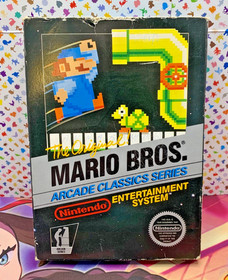 mario bros classic arcade series nes NON rev-A NO hangtab 5 screw BOX ONLY