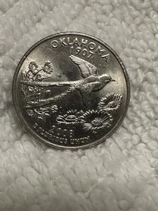 Rare 2008 D Oklahoma State Quarter Coin - Picture 1 of 4