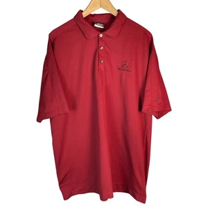 Mens Nike Golf Dri Fit Polo Shirt Red Mercedes Benz Logo Short Sleeve XL - Picture 1 of 5