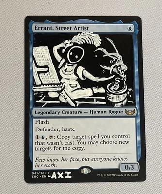 Errant, Street Artist (Altered) Hand-Painted MTG Card, 1/1 painting - Image 1 of 4