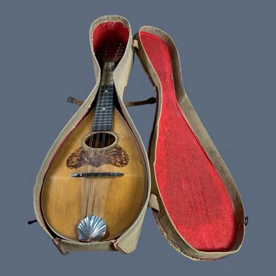 Antique “Improved Jupiter” Bowl-Back Mandolin w/ Case & Strings, Early 1900s - Image 1 of 4
