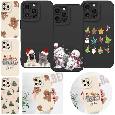 Resistente TPU Dibujos Animados Navidad Funda Para Teléfono Samsung S25 S23 S24 iPhone 17 Foto 1 de 4