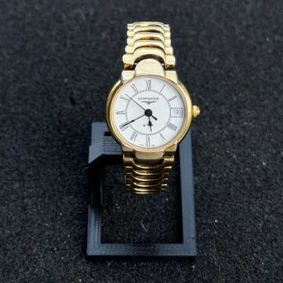Vintage Ladies Longines QWR HT1975 Swiss 0152 Gold Tone Date Analog Watch A7  - Image 1 of 4