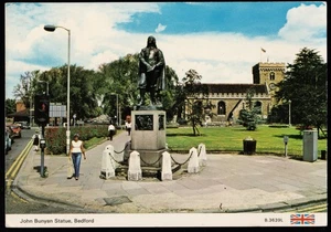 John Bunyan Statue Bedford Bedfordshire E.T.W. Dennis Postcard - Picture 1 of 2