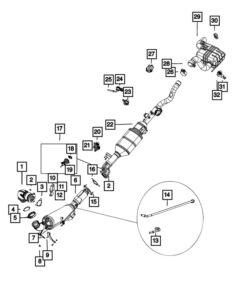 Junta de escape original Mopar 68533313AA Foto 1 de 1