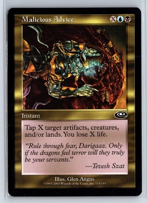 MALICIOUS ADVICE - Planeshift – MTG Magic the Gathering Card - Common - Image 1 of 4