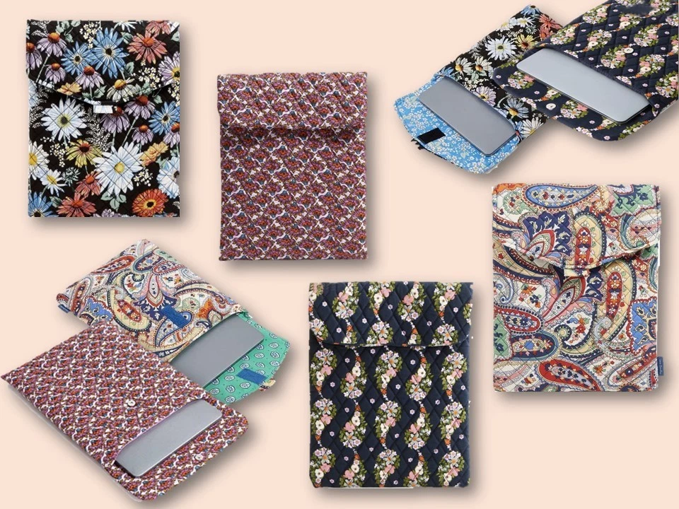 Funda sobre para tableta/tecnología Vera Bradley mediana 13 pulgadas apertura final acolchada NUEVO Foto 1 de 2