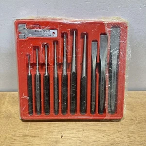 Snap-on Punch Chisel Set 10 Piece PPC710A with PPC-1A Gage Tool Kit Tray Case - Picture 1 of 7