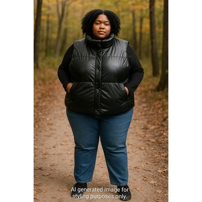 Old Navy Black Quilted Puffer Vest NWT Size 4XL - Image 1 of 4