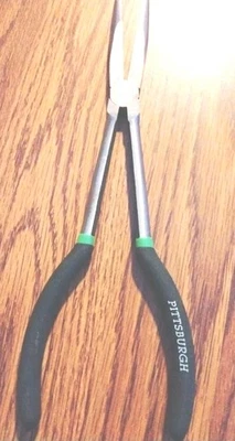 PITTSBURGH 11" STRAIGHT LONG REACH NEEDLE NOSE PLIERS - Image 1 of 4