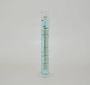 CILINDRO GRADUADO MEDIDA 100mL VIDRIO DE BOROSILICATO 100 mL LABORATORIO BASE REDONDA NUEVO - Imagen 1 de 1