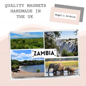 ZAMBIA ✳ AFRICA ✳ SOUVENIR TOURIST HOLIDAY ✳ LARGE FRIDGE MAGNET ✳ GREAT GIFT - Picture 1 of 1