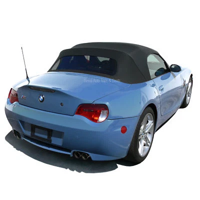 Se adapta a BMW Z4 2003-2008, techo convertible con ventana de vidrio, tela negra Foto 1 de 4