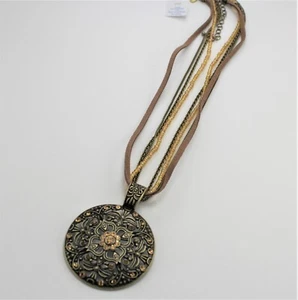 NEW Retired NWT Lia Sophia ROSETTE Multi Strand Openwork Pendant Necklace - Picture 1 of 5