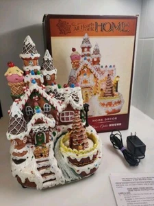 Galleta Barril Fibra Óptica Pan de Jengibre Casa Navidad RARO LEER - Imagen 1 de 15