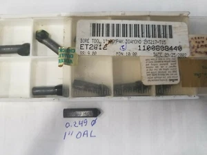 (2 Stück) Vertex CBN/Diamant 1 Zoll x 0,25 Zoll Durchmesser Bohrstangeneinsatz - NEU (Alter Lagerbestand)  - Bild 1 von 4
