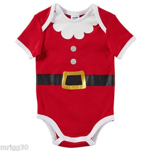Baby size 00 SANTA CHRISTMAS summer Bodysuit 3 - 6 mths NEW Red white boys 078 - Picture 1 of 1