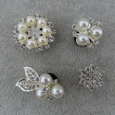 Estrás imitación perla bling zapatos dijes para zapatos pulseras lujo brillante lote 4 Foto 1 de 4