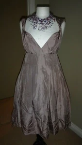 LIMITIERTE EDITION @ M&S ANTIK ROSA 100 % REINE SEIDE COCKTAIL PARTYKLEID GRÖSSE 10 - Bild 1 von 12