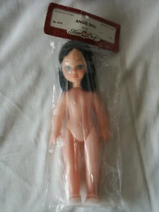 Fibre Craft Angel Doll 9.5” Long Black Hair #3070 - Picture 1 of 6