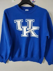 Kentucky Wildcats Sweatshirt Mens M Blue UK Crewneck Pullover  Fleece Gildan Y2K - Picture 1 of 16