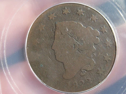 1823/2 Matron Head Large Cent Penny- Low Mintage Overdate Cover