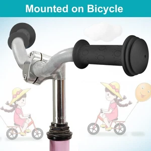 2 Stück Kinder Fahrradgriffe rutschfest Weichgummi schwarz PVC Fahrradgriff Grip - Bild 1 von 6