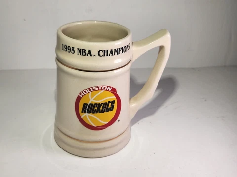 Vintage 1995 HOUSTON ROCKETS NBA World Champions Ceramic Stein mug Cover