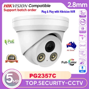 Full Color Hik Compatible 5MP ColorVu MIC POE Security IP Camera PG2357C - Picture 1 of 12