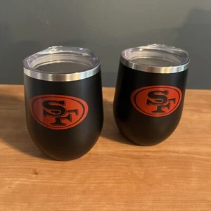 Two San Francisco 49ers NFL Wine Tumblers - Picture 1 of 1