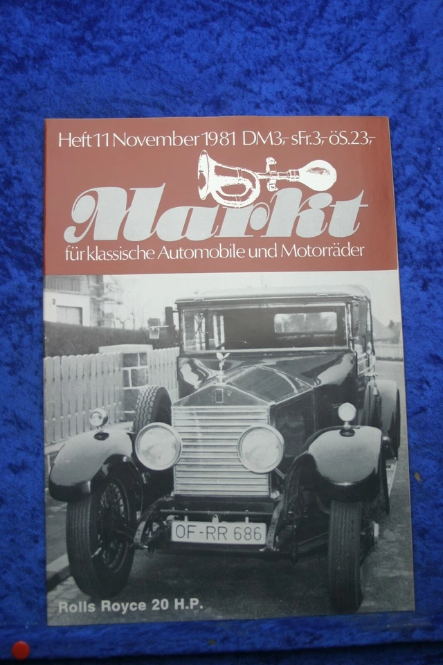 Oldtimer Mercato 11/81 Rolls Royce 20 HP Jaguar XK Numero Ungedito !! - Immagine 1 di 1