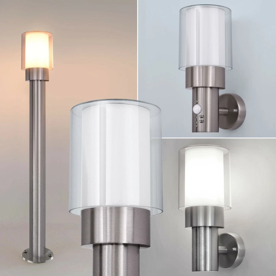 Außenleuchte Wandleuchte Außenlampe Bewegungsmelder Gartenlampe Lampe Edelstahl - Bild 1 von 1