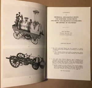 Antiquariato Tecnico, Scientifico e Ferroviario -Sotheby's London 1970 Catalogo Asta - Foto 1 di 3