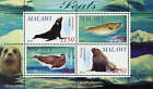 Malawi Seal Ocean Life Marine Fauna Souvenirblatt mit 4 Briefmarken neuwertig neuwertig NH