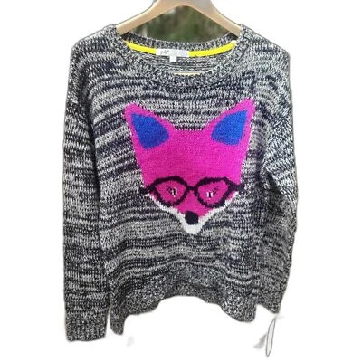 Nuevo con etiquetas Suéter Jolt Negro y Gris con Zorro Rosa Suéter Pullover Grande para Mujer Foto 1 de 4