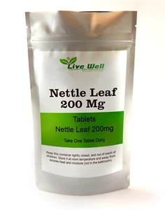Brennnesselblatt Tabletten: 120er-Pack, 200 mg - vegan, glutenfrei, hochwertig hergestellt in Großbritannien - Bild 1 von 6