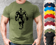 Hulk Silh. Gym T-Shirt Mens Gym Clothing | Workout Training Vest Bodybuilding 