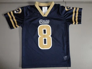 Blue St. Louis Rams #8 Sam Bradford NFL Team Apparel Youth M 8-10 Screen Jersey - Picture 1 of 5