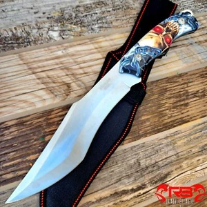 11" Print Handle Tactical Survival FIXED BLADE HUNTING Bowie KNIFE w/ SHEATH - Picture 1 of 4