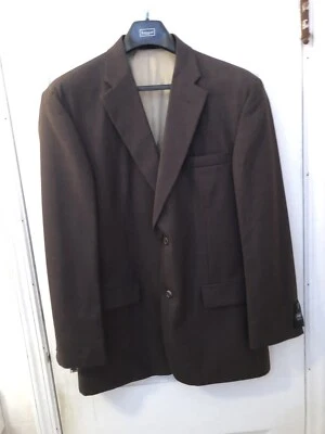 Traje/chaqueta deportiva marrón larga Haggar Collections para hombre talla 42 (nueva con etiquetas) Foto 1 de 4