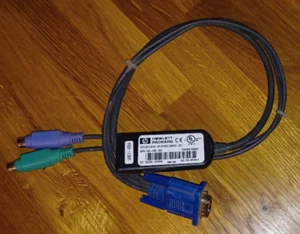 HP RJ45 CAT5 PS/2 KVM Interface Adapter Cable 286597-001 - Picture 1 of 2