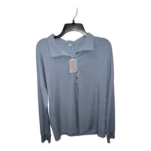 Made With Love Women’s 1/4 Button Pullover Sweater Sz L Collard - Picture 1 of 8