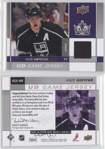 2009-10 Upper Deck Game Jersey Series 2 Anze Kopitar #GJ2-AK