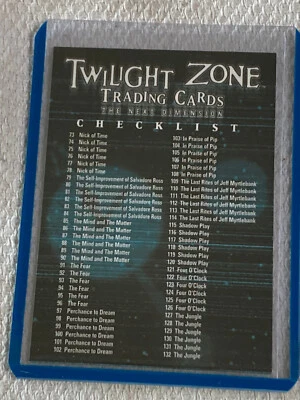 2000 Rittenhouse The Twilight Zone Checklist Card #Z-2 NM - Image 1 of 2