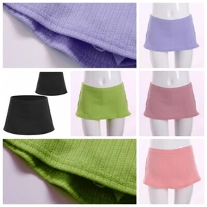 Girls Teamwear Training Skirts Warm-up Skort Workout Ribbed Yoga Sides Slit - Picture 1 of 69